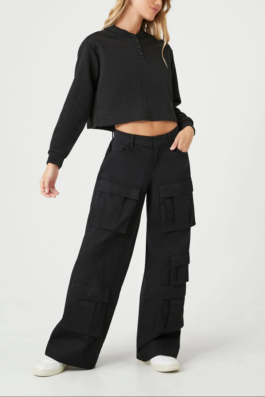 Waffle Knit Crop Top - Image 4