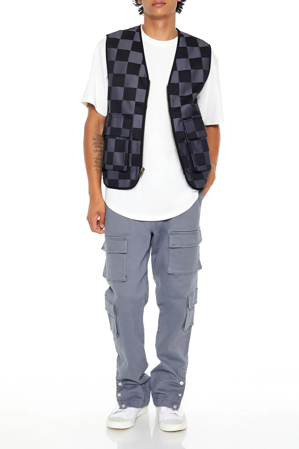Checkered Cargo Vest - Image 7
