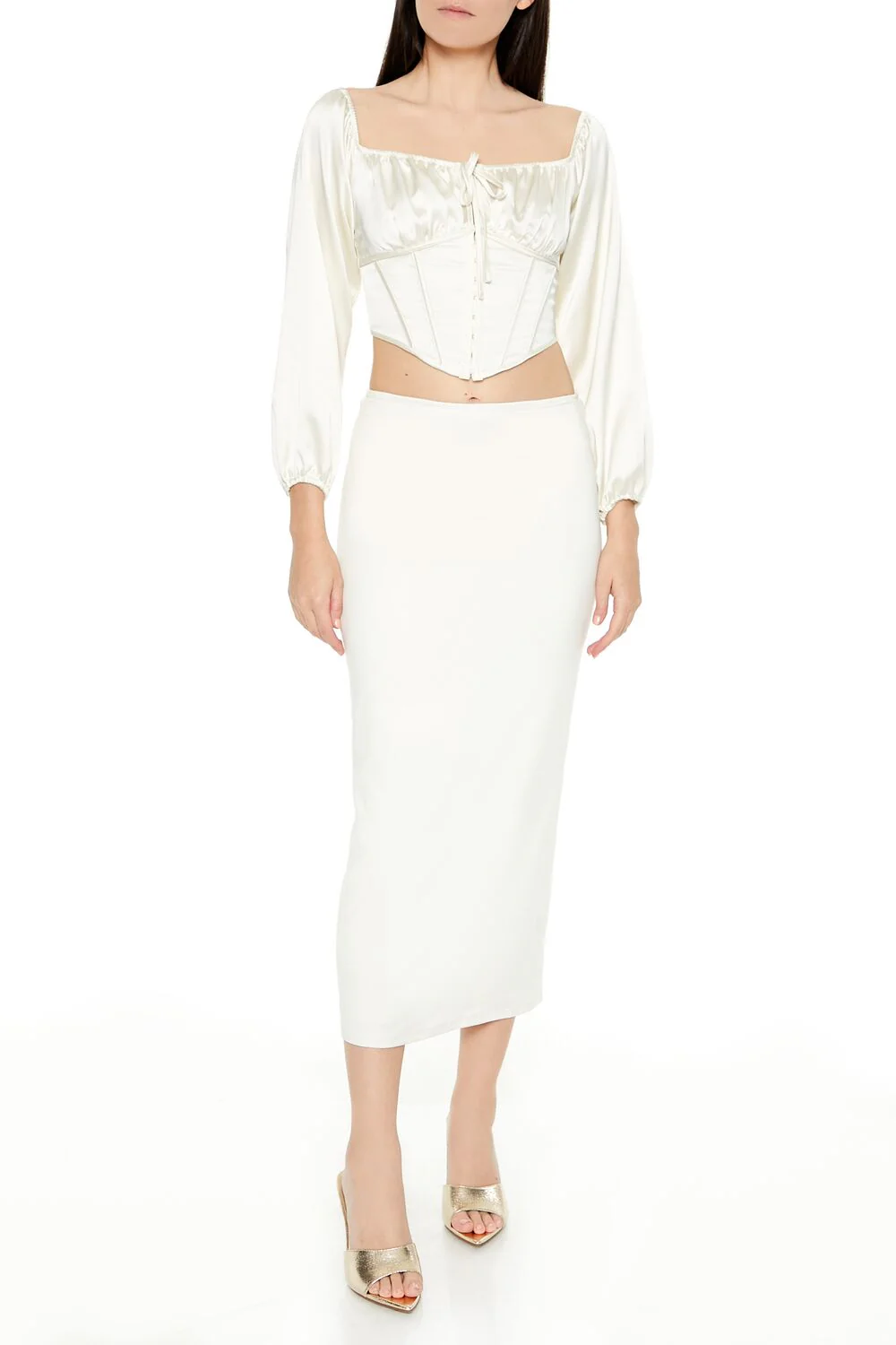 Satin Corset Crop Top - Image 12