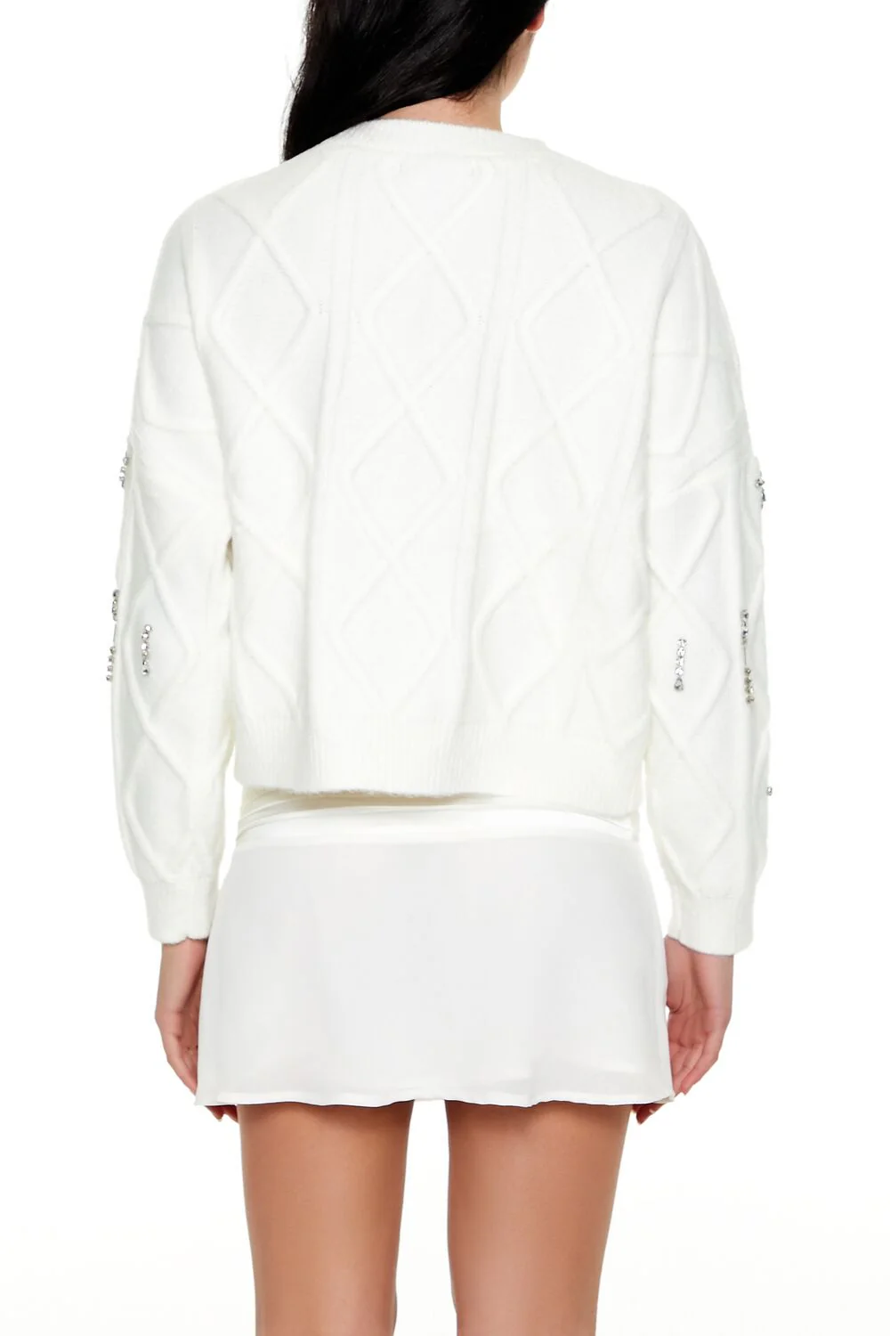 Marled Faux Gem Sweater - Image 5