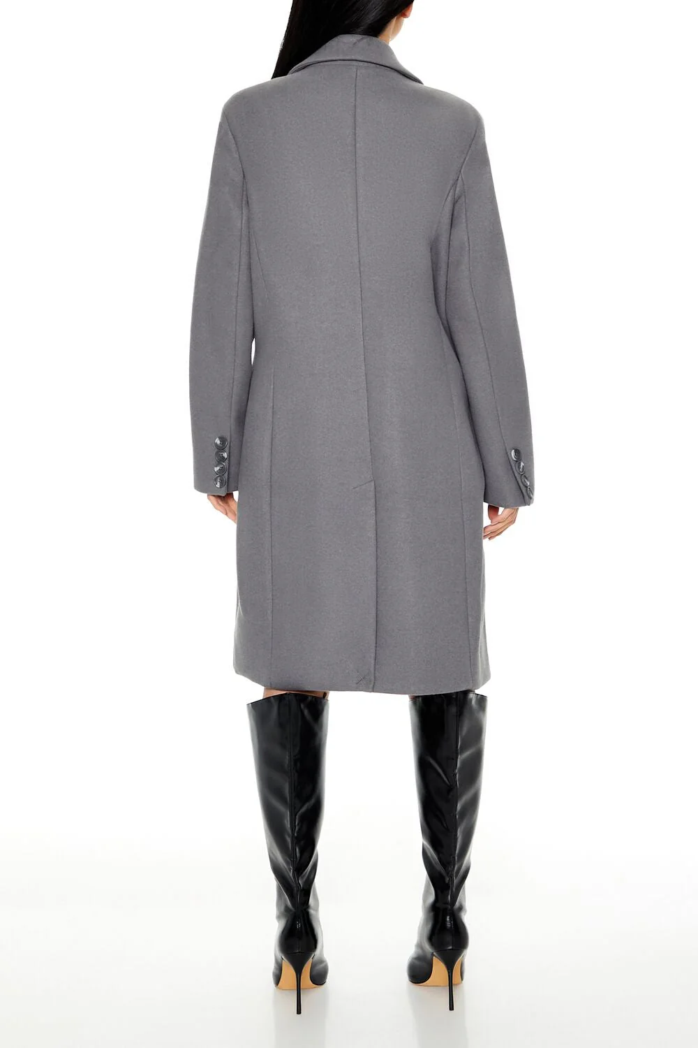 Notched Longline Coat - Image 9