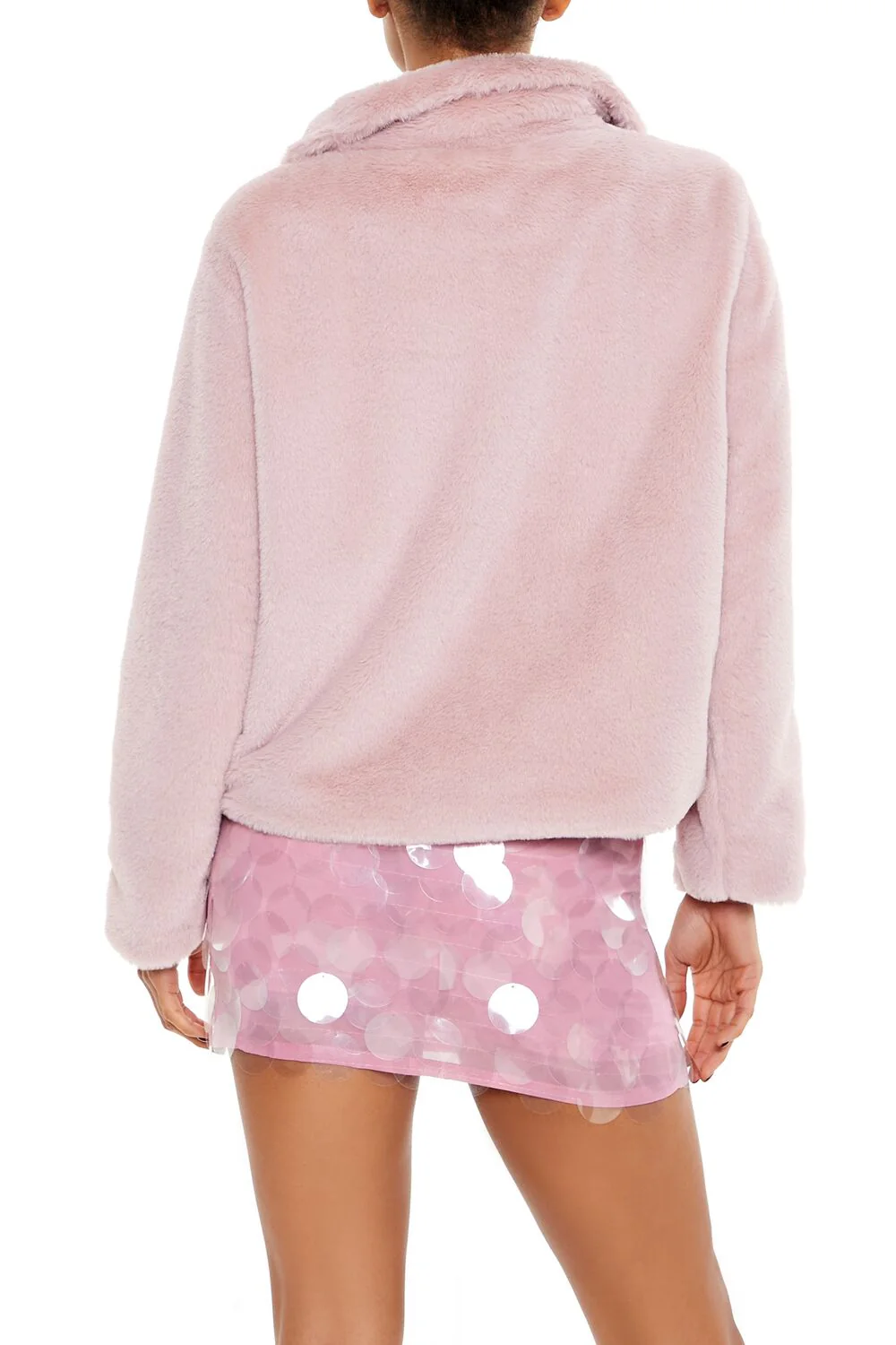 Faux Fur Zip-Up Coat - Image 10