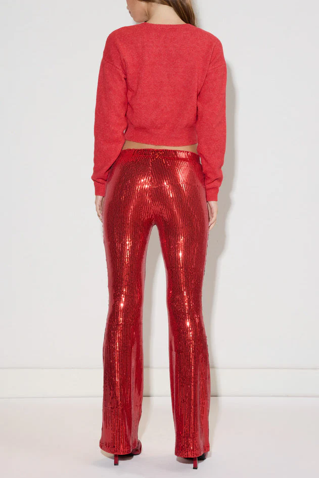 Deck the Paws Dachshund Cropped Sweater - Image 3