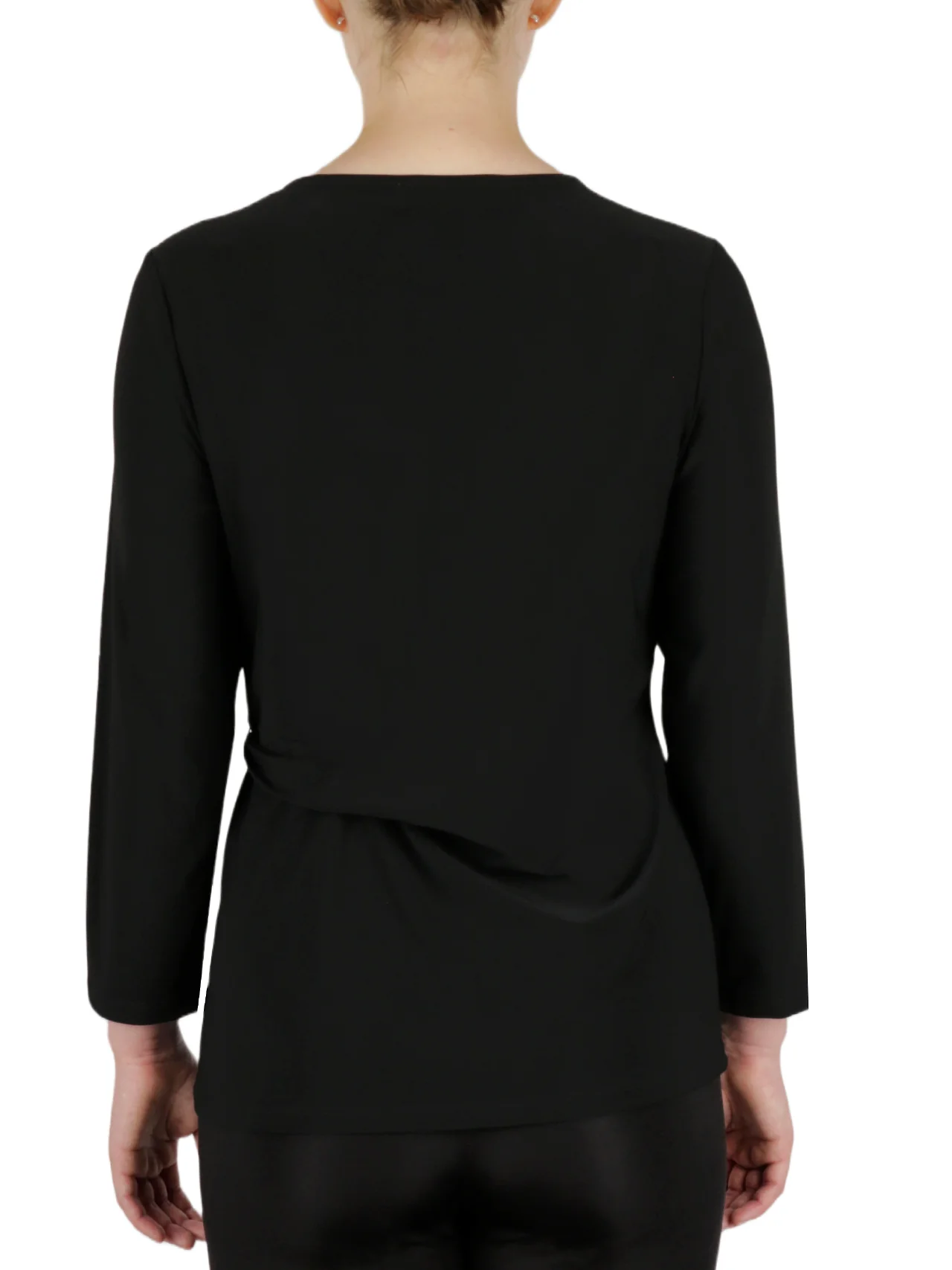 3 Quater Tie Front Solid Ity Top - Image 3