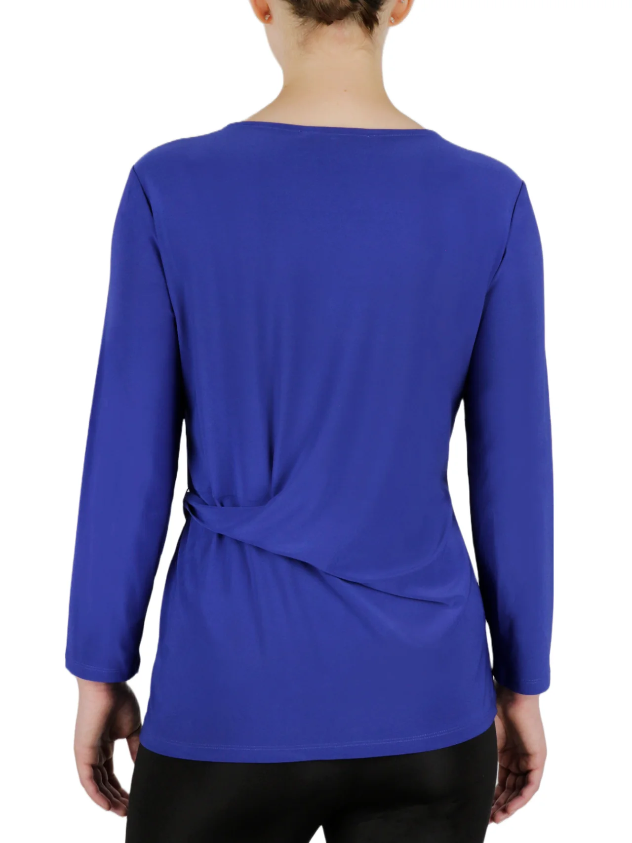3 Quater Tie Front Solid Ity Top - Image 6