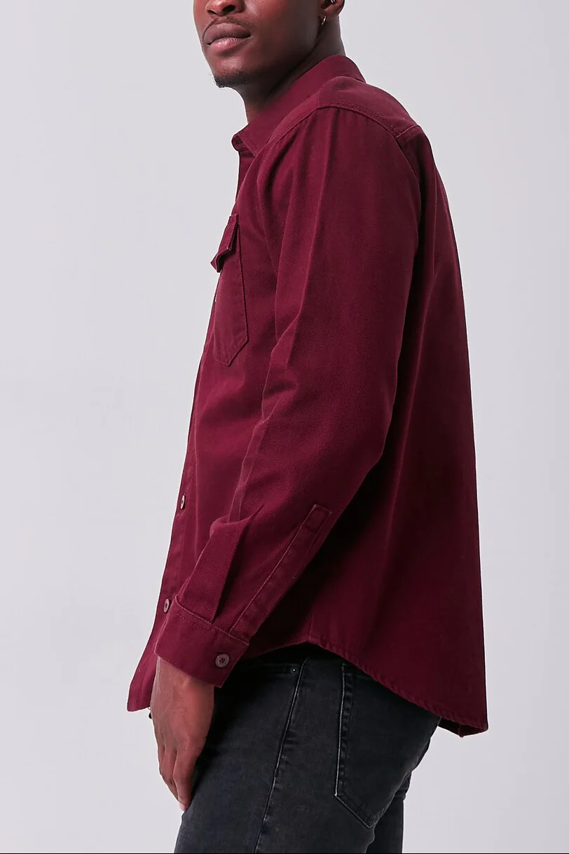 Long Sleeve Dual-Pocket Shirt - Image 3
