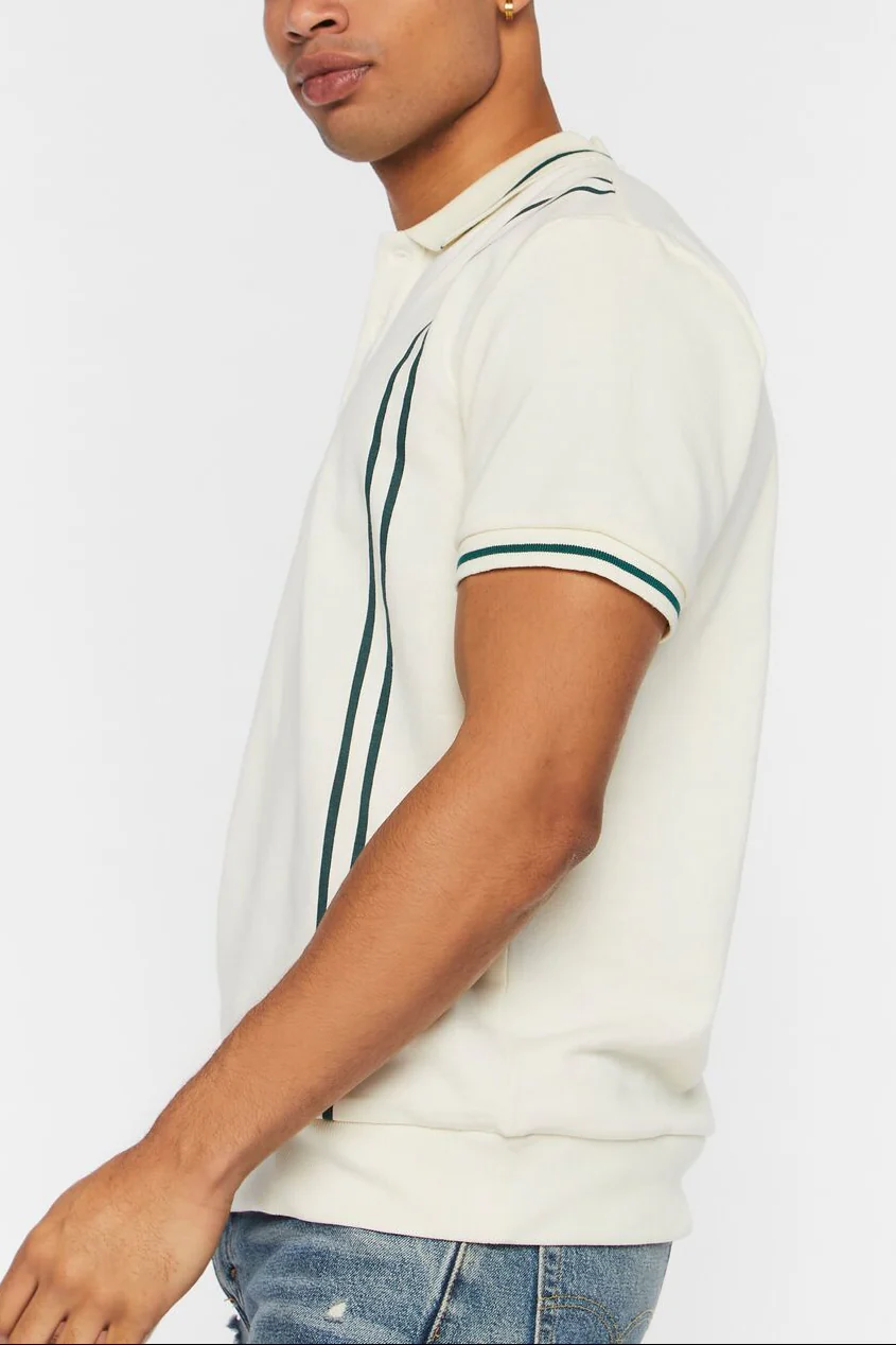 Striped-Trim Polo Shirt - Image 2