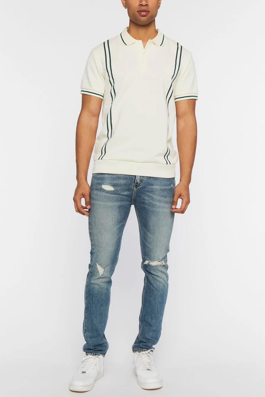 Striped-Trim Polo Shirt - Image 4