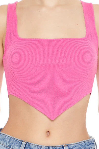 Ribbed Sweater-Knit Crop Top - Image 13