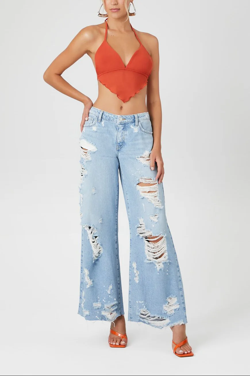 Mesh Open-Back Halter Top - Image 9