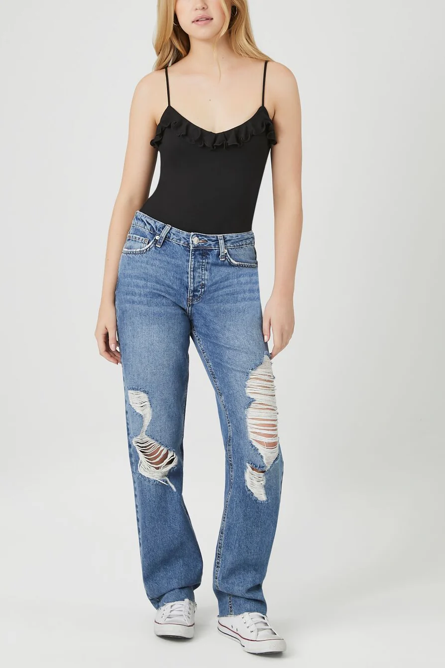 Ruffle-Trim Cami Bodysuit - Image 4