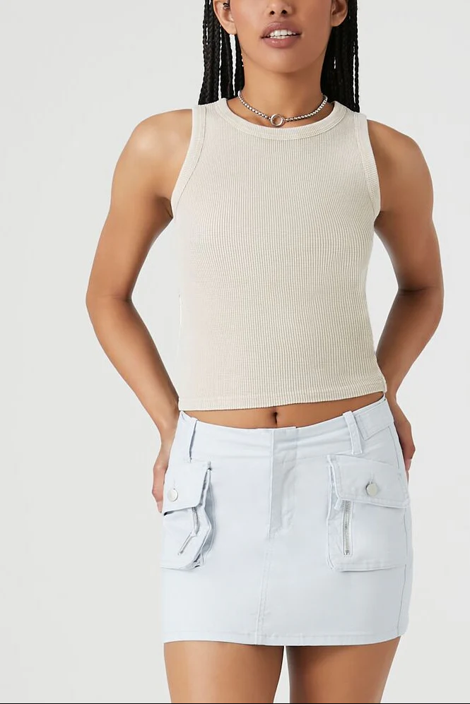 Twill Cargo Mini Skirt - Image 7