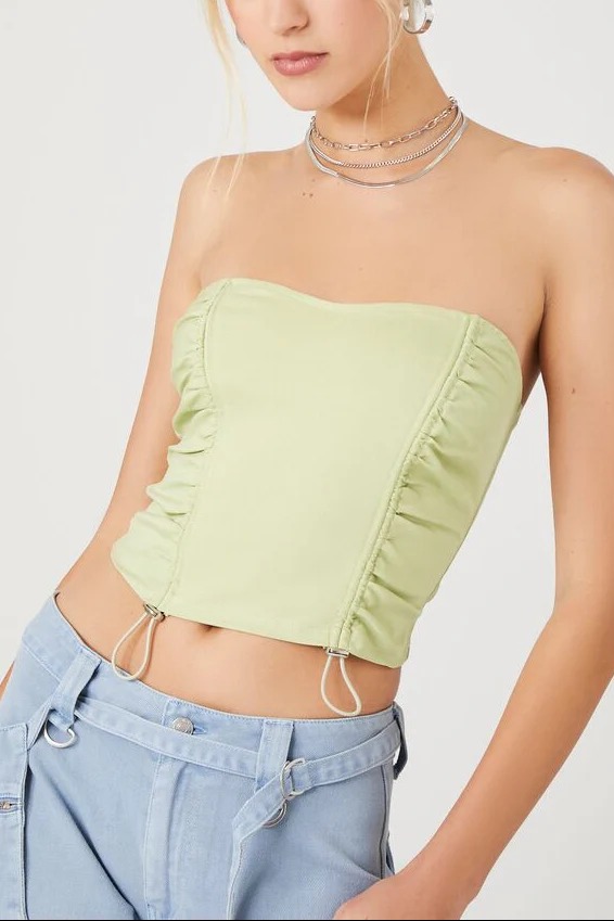 Toggle Drawstring Tube Top - Image 5