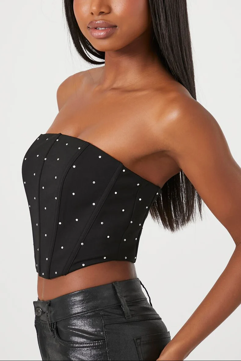 Cropped Corset Tube Top - Image 2