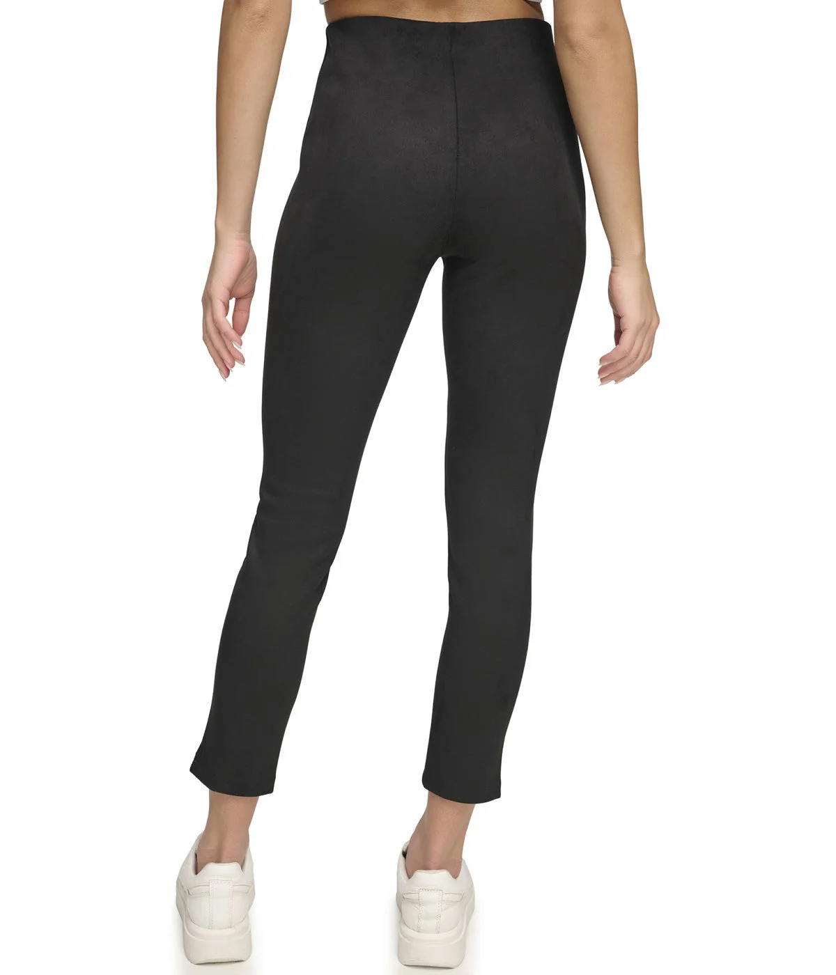 Andrew Marc Women's Pull on Stretch Suede Pant Black - Image 2