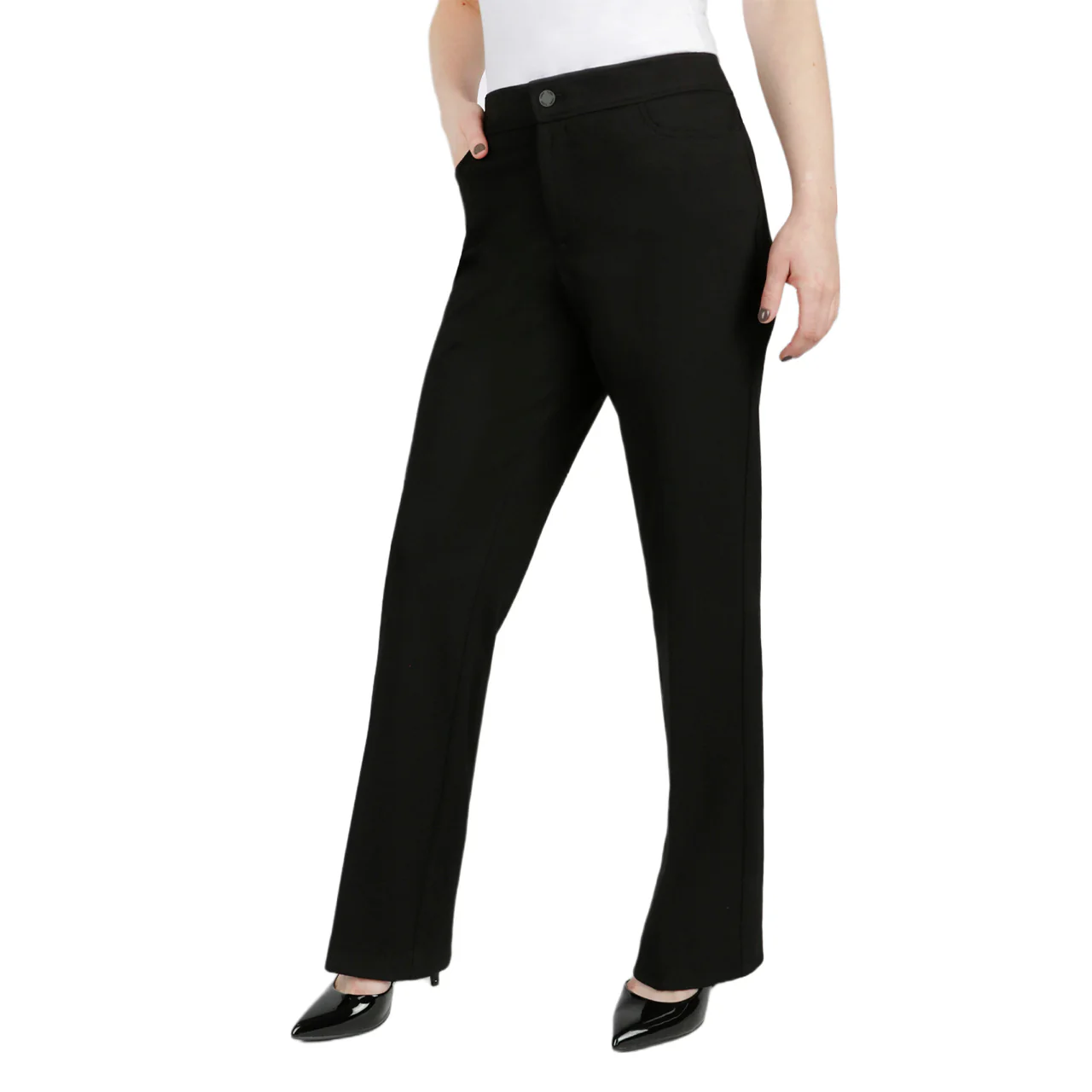 Black Flare Leg Compression Pants - Image 4