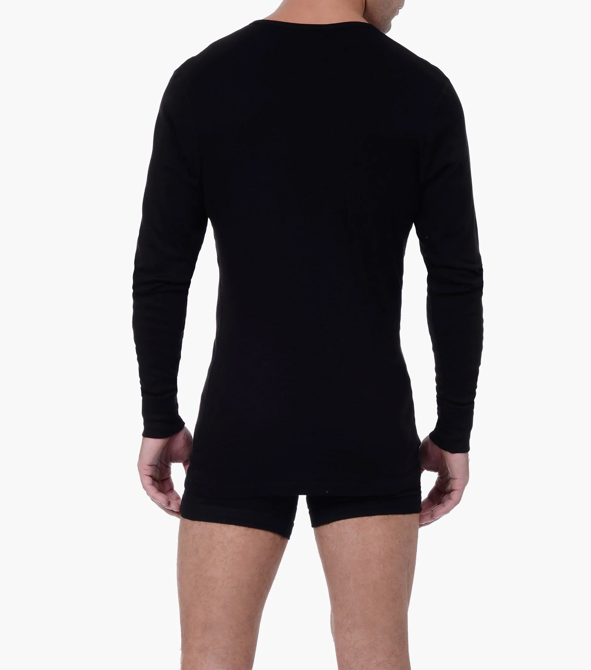 Cotton Long Sleeve Henley - Image 3