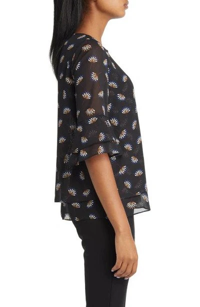 Double Layer Blouse with Double Flare Sleeve - Image 3