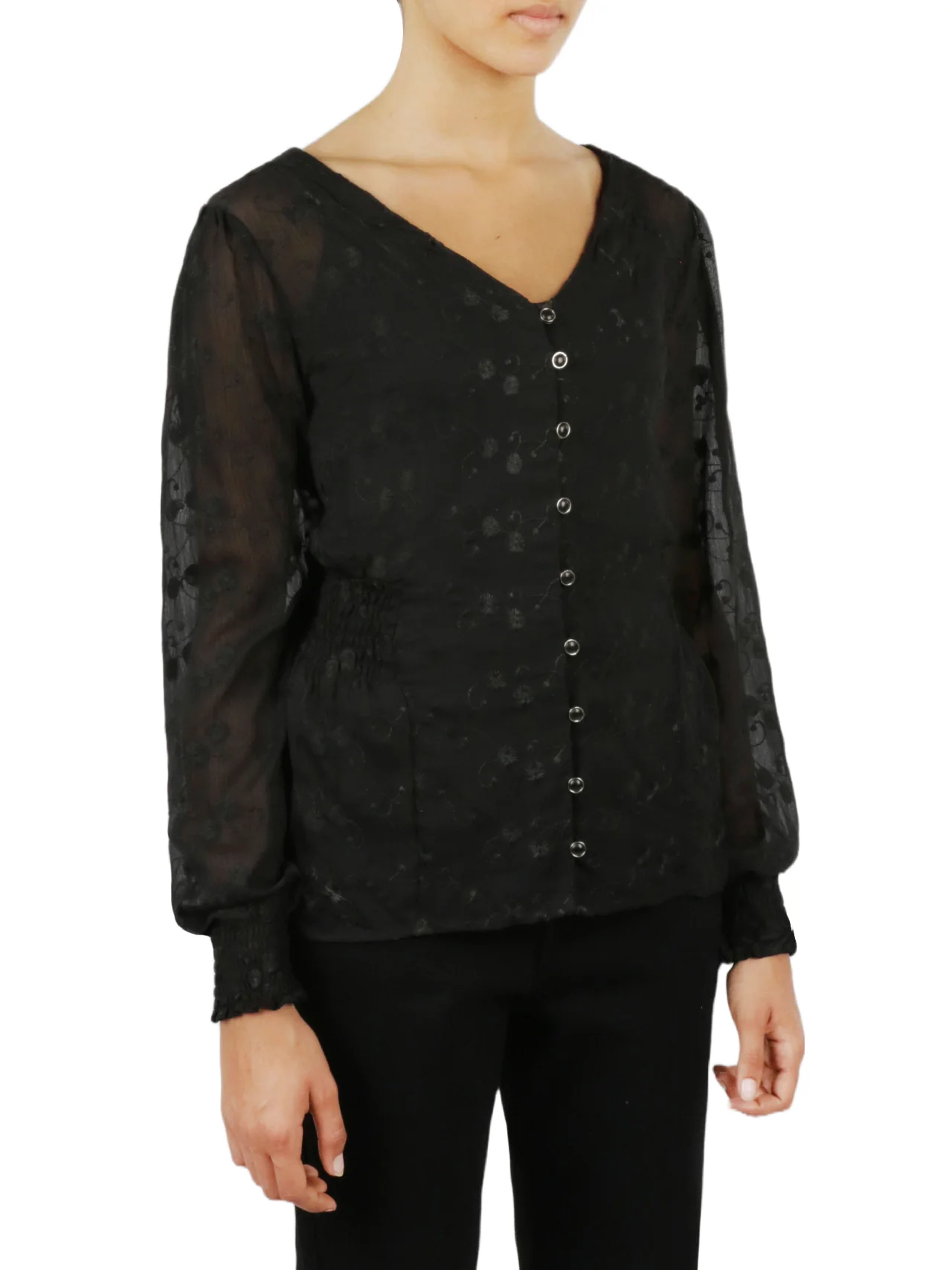 Floral Button Front Top - Image 10