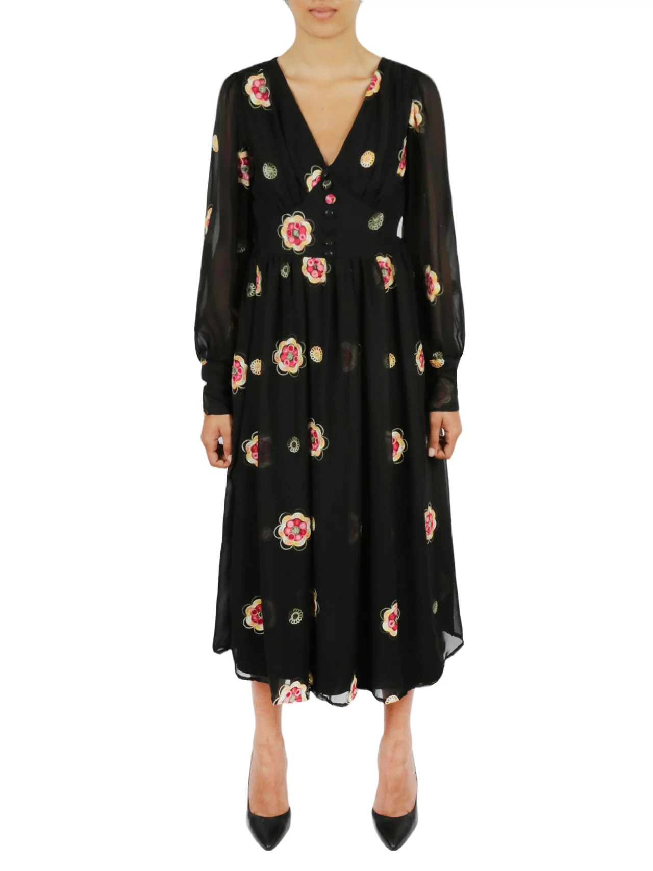 Floral Mid-Length Dress - Image 5