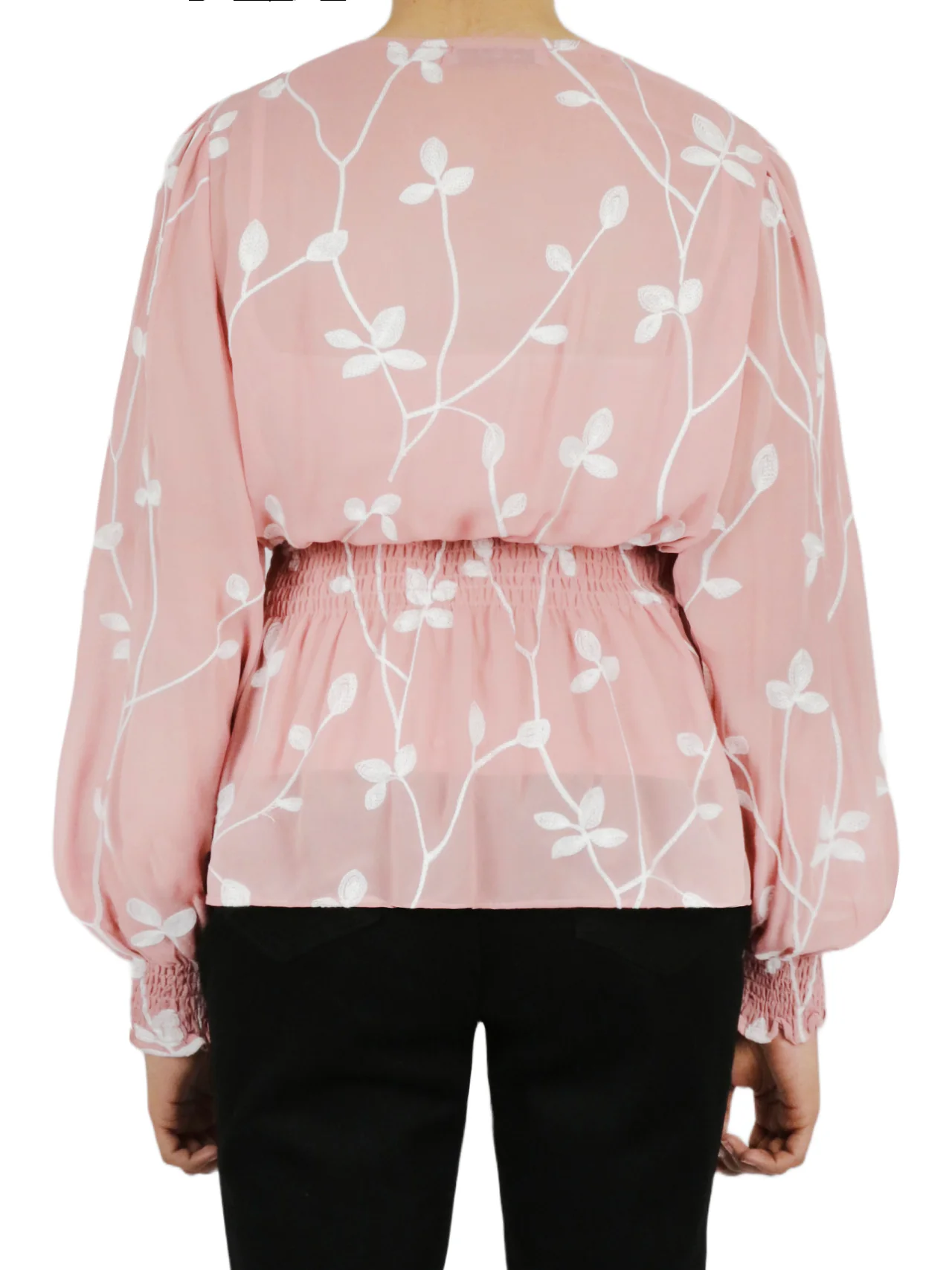 Floral V Button Down - Image 4