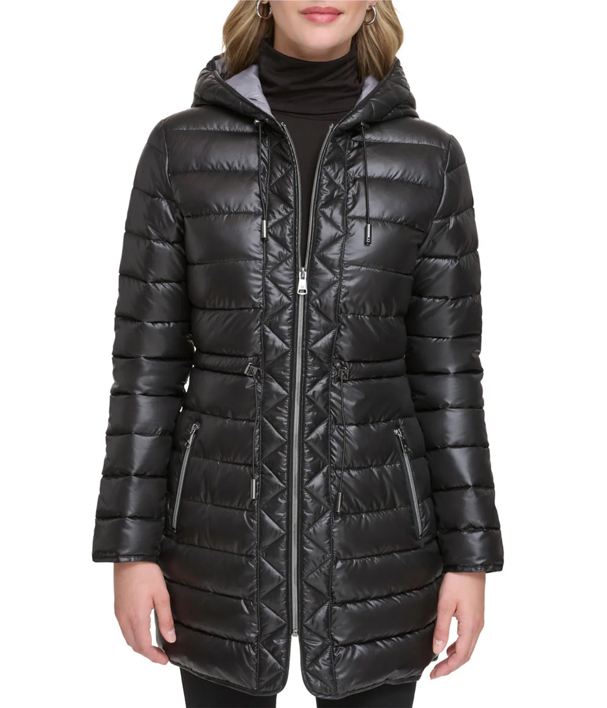 Hooded Packable Anorak with Contrast Lining