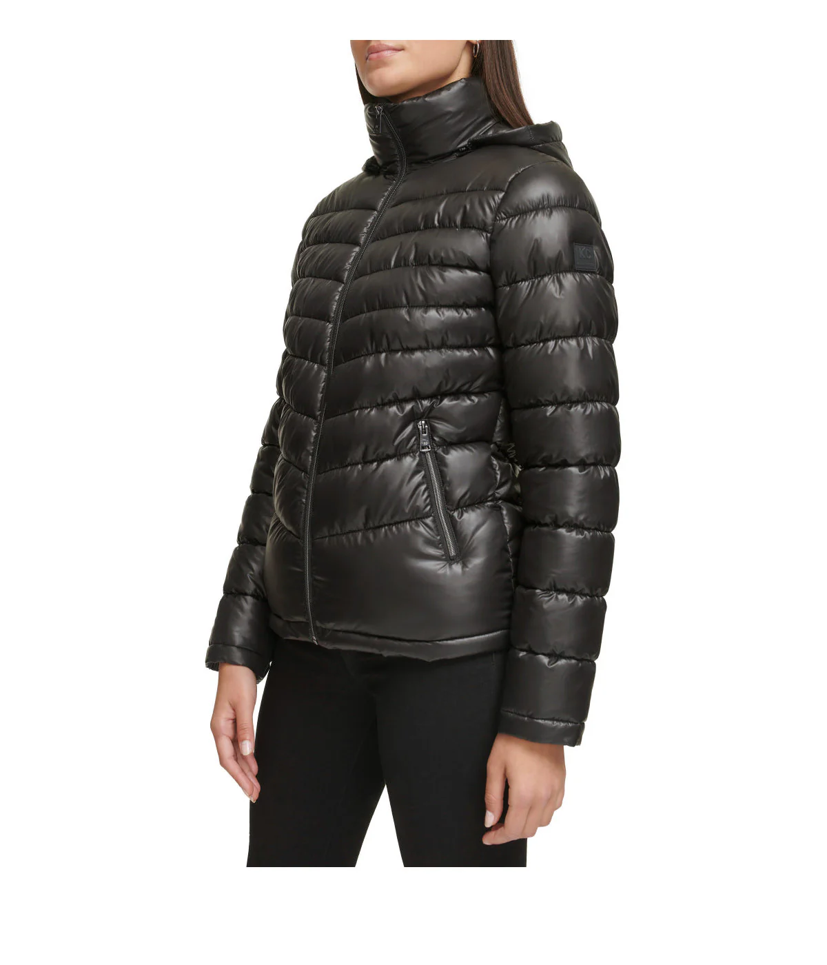 Hooded Packable Jacket W Contrast Lining - Image 2