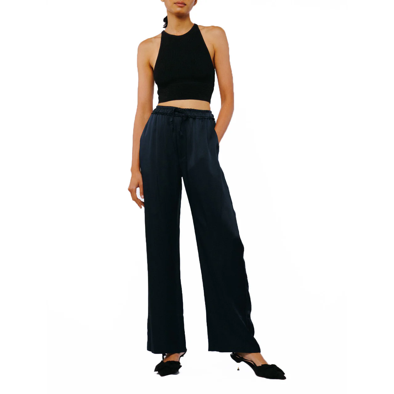 Kalessa Satin Wide Leg Pant - Image 2