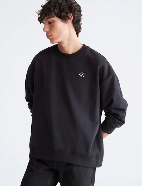 Long Sleeves Archive Logo Fleece Crewneck - Image 2