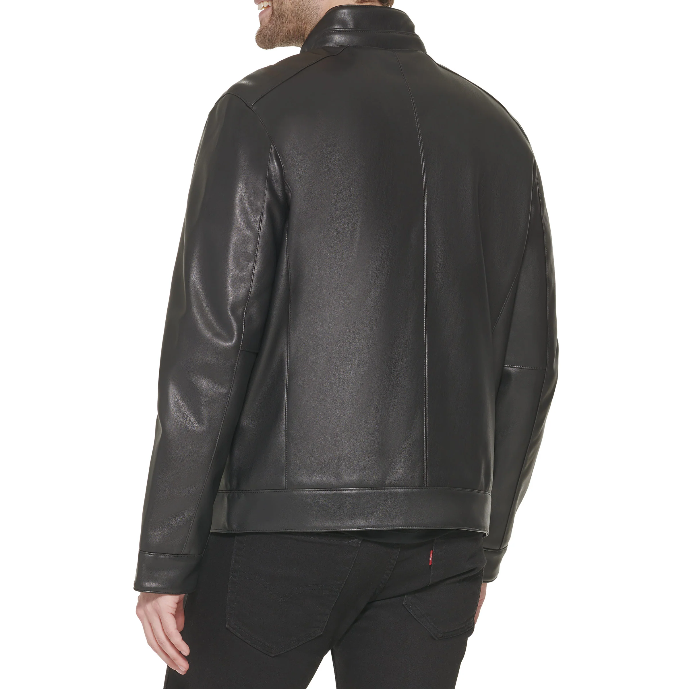 Men's Faux Leather Jacket - Image 2