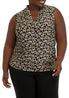 Plus Size Printed ITY Triple Pleat Sleeveless Blouse - Image 7