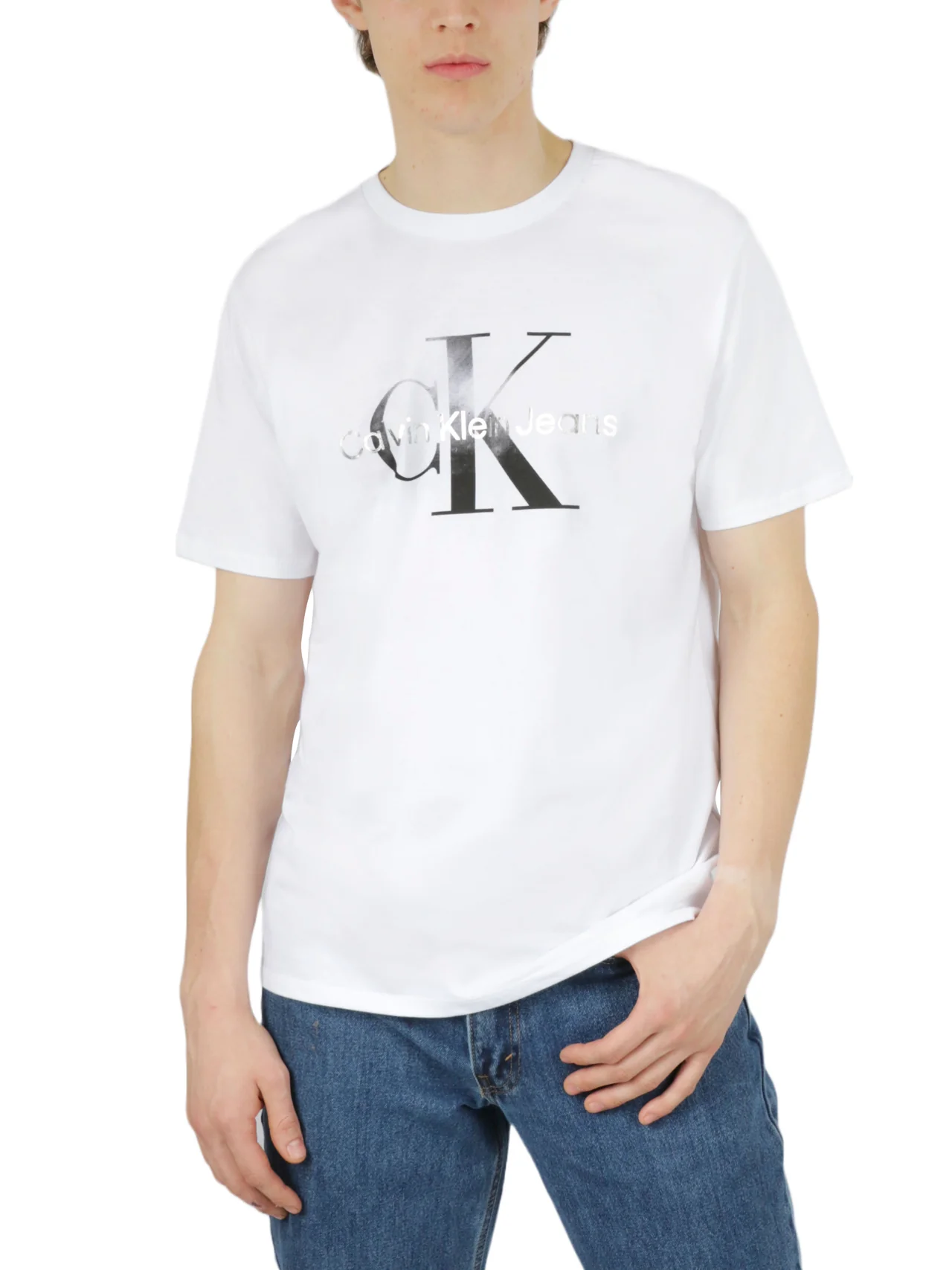 Short Sleeves Gold/Silver Metallic Monogram Tee - Image 3