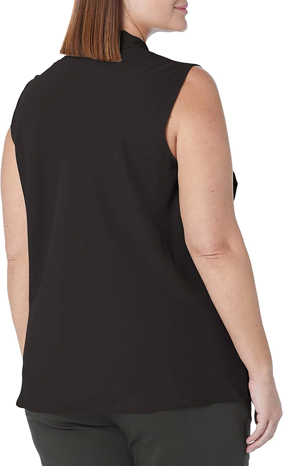 Sleeveless Tie Front Crepe Blouse - Image 6