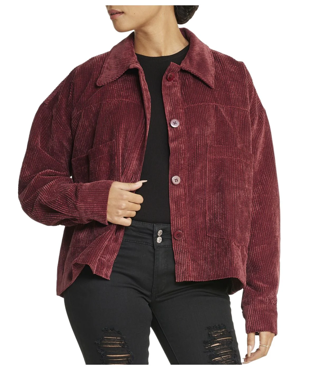 Velvet Corduroy Shacket - Image 15
