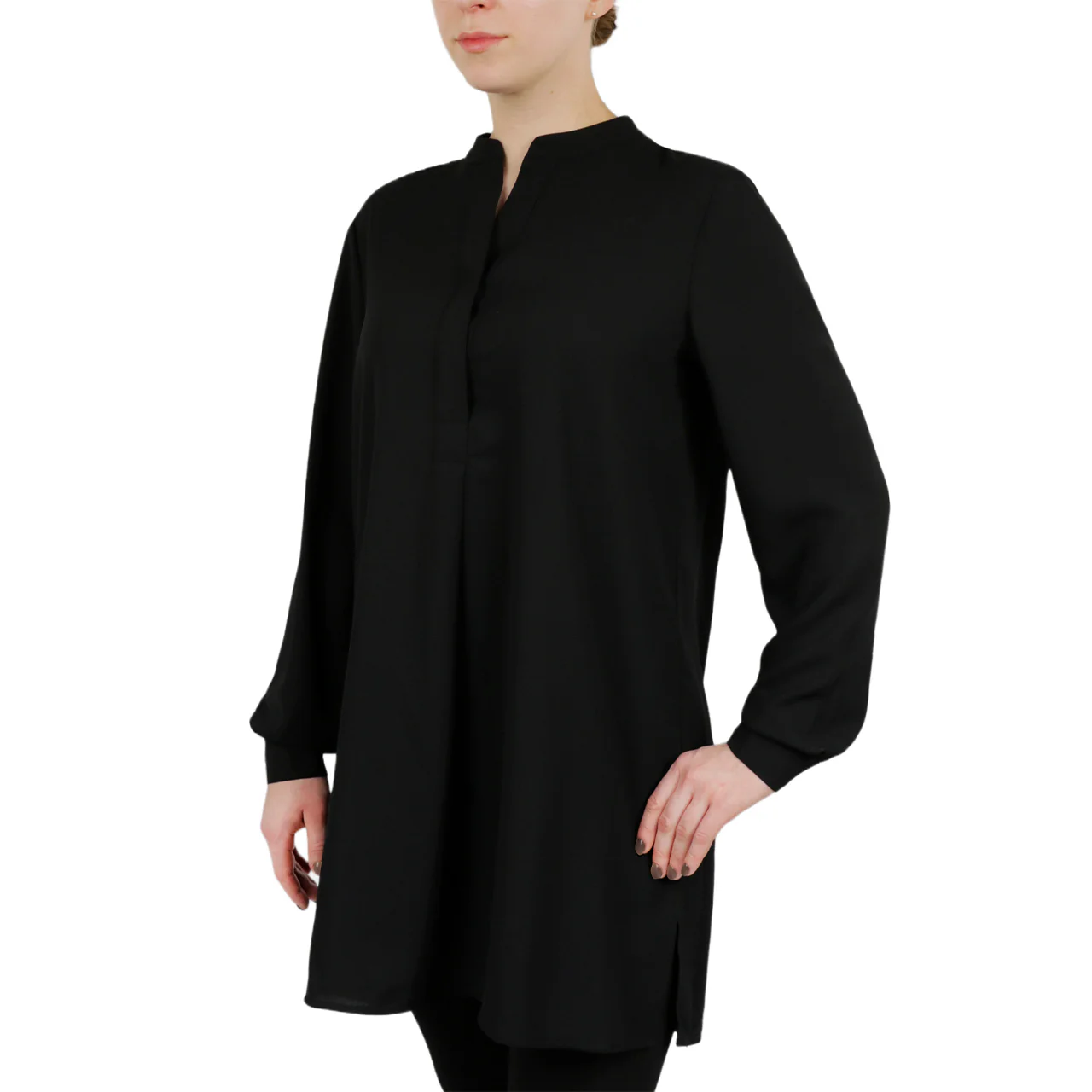 Popover Blouse With Side Slits - Image 8
